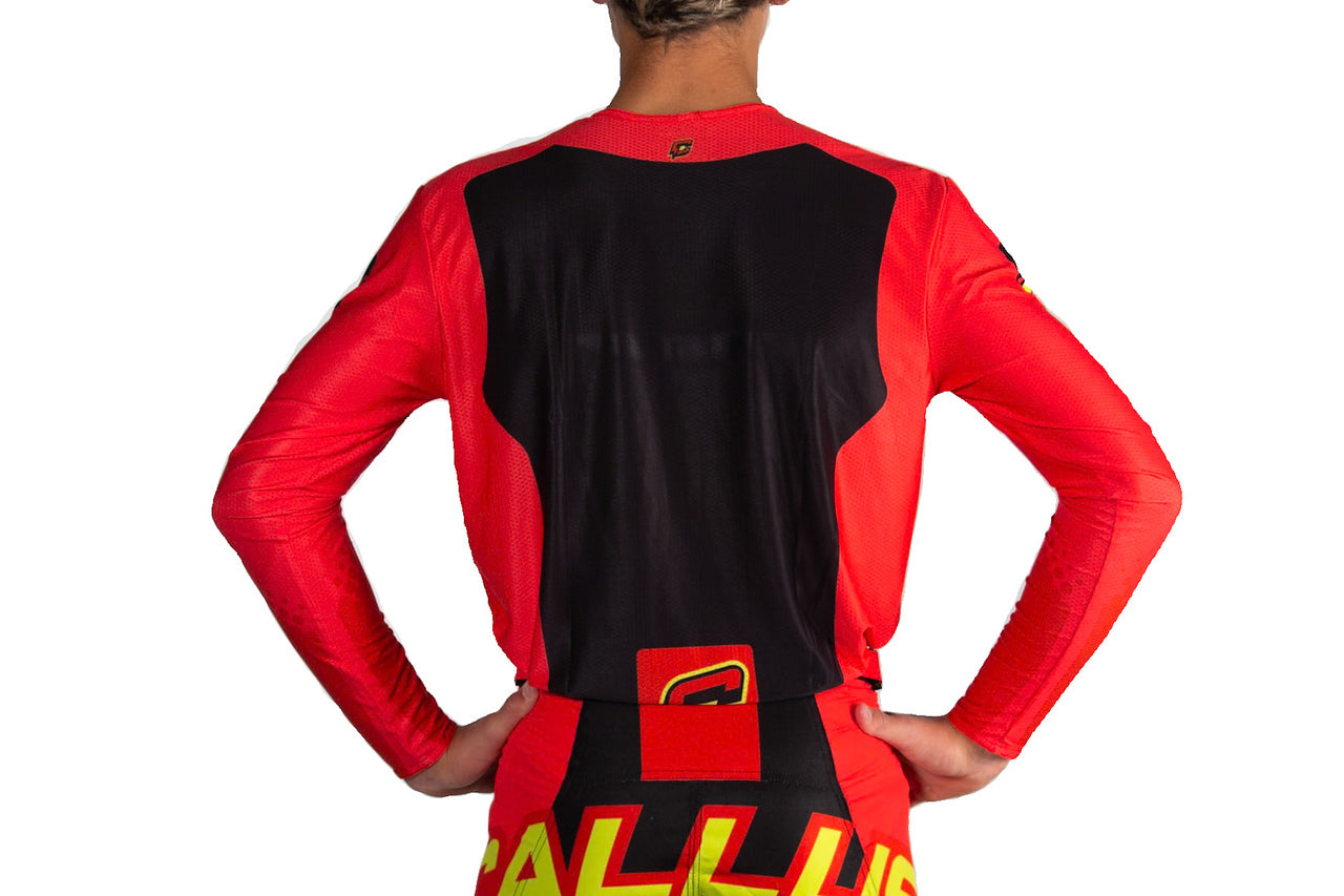 Safety red jersey
