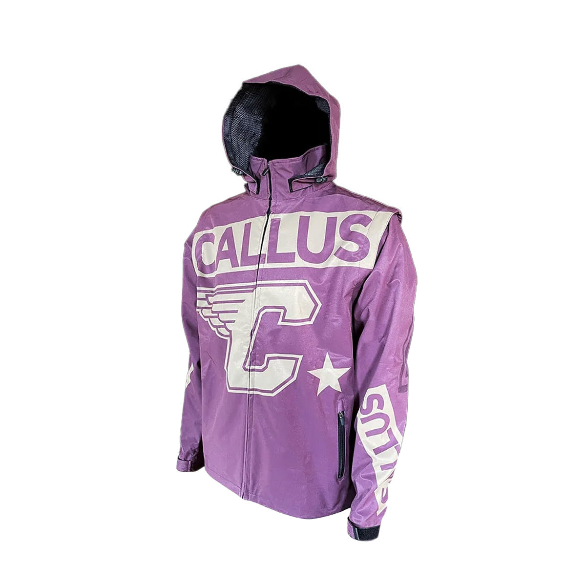 Oxblood zip off jacket