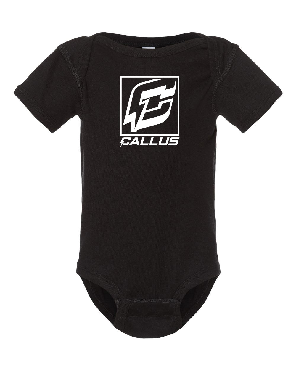 Black logo onesie