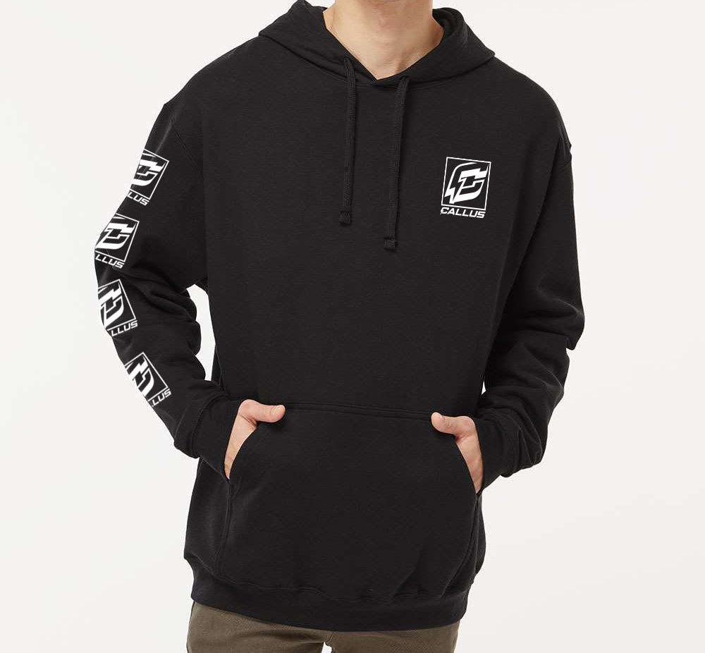 Black logo hoodie