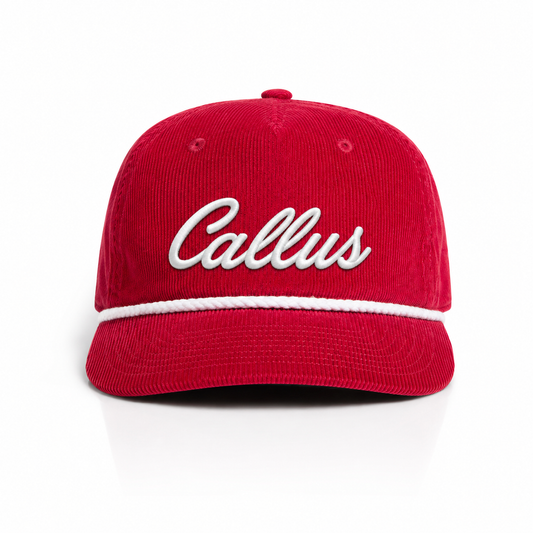 Cord Hat Red