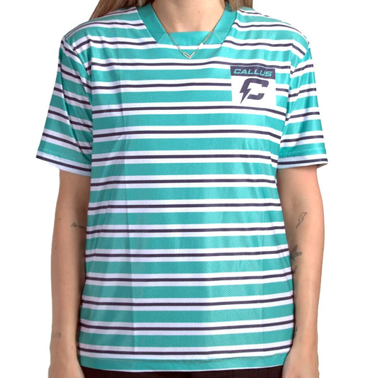 Teal Stripe SS Jersey